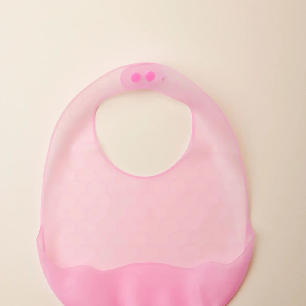 Plain Waterproof Silicon Baby Bibs