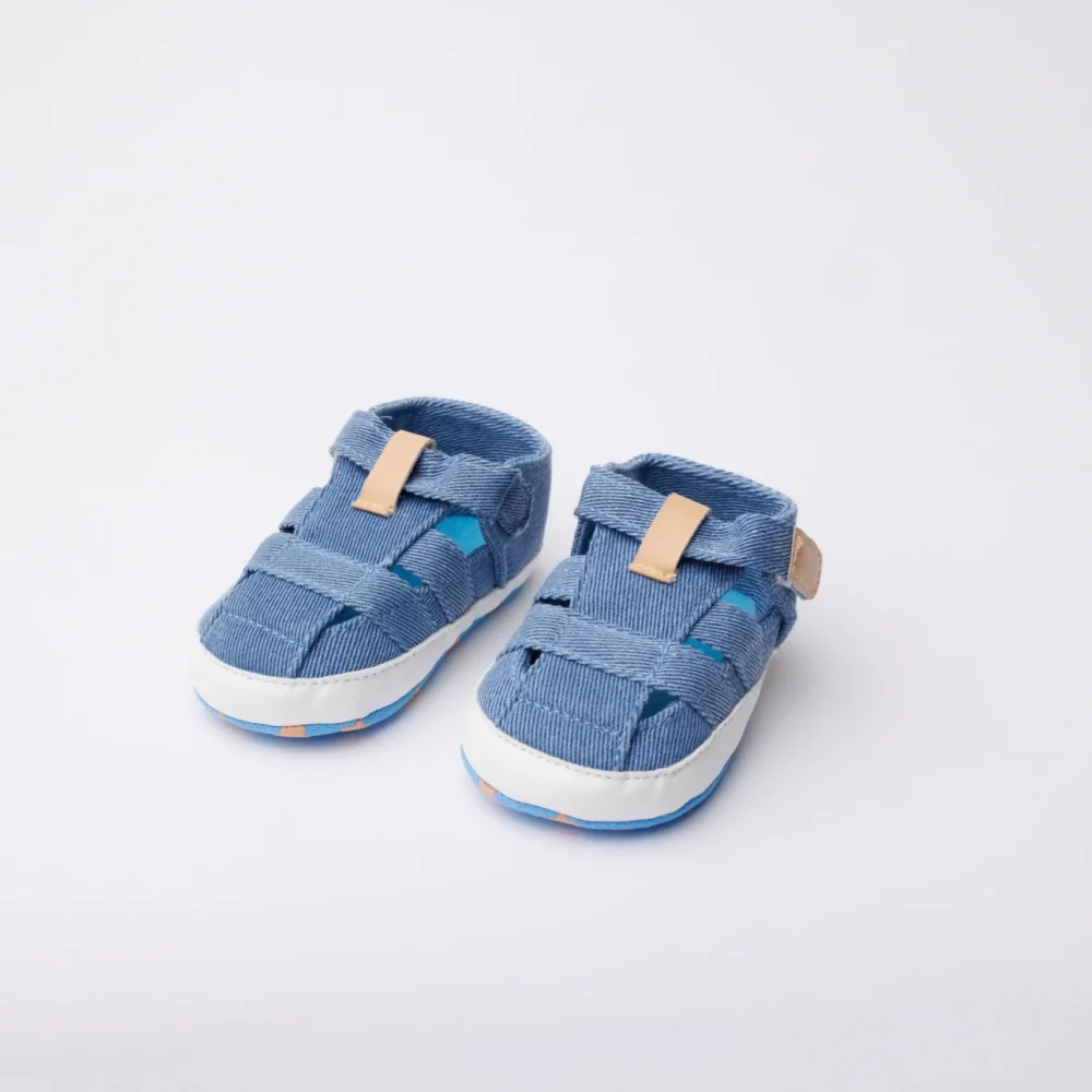 Baby Infant Boys Sandals Canvas Soft Sole Non-Slip Closed Toe