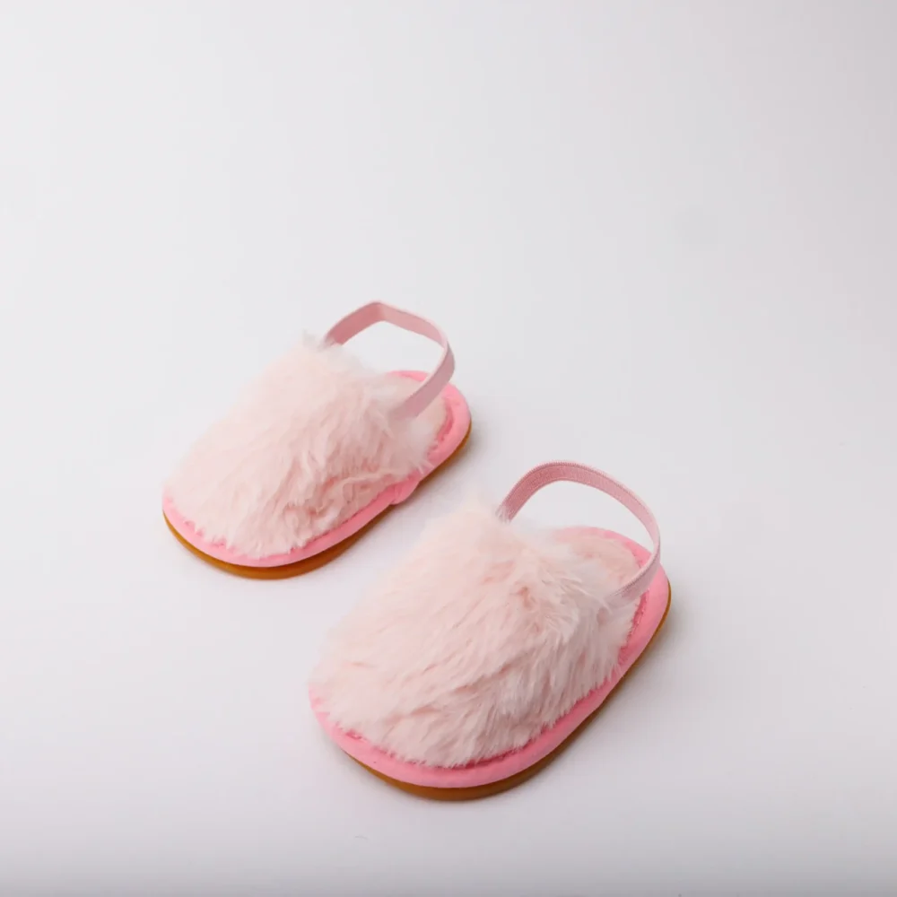 Girls Fuzzy Slippers