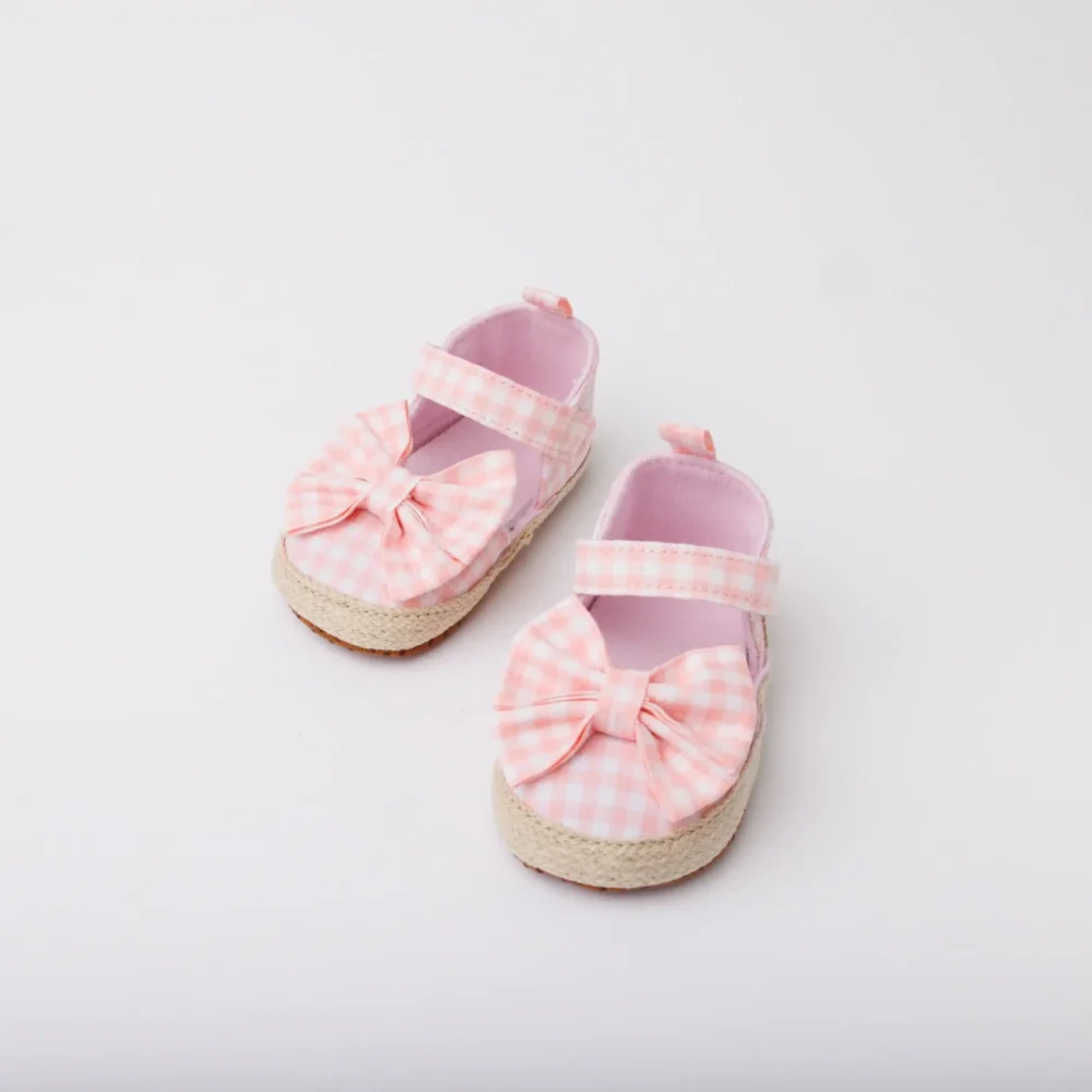 Baby Infant Girls Soft Sole Stripes Bowknot Shoes