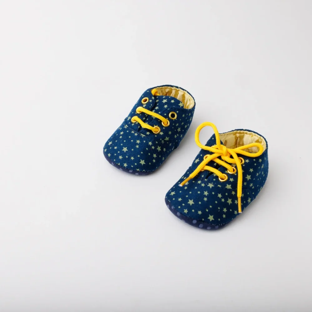 Baby Moo Star High Top Foldable Denim Casual Sneaker Booties