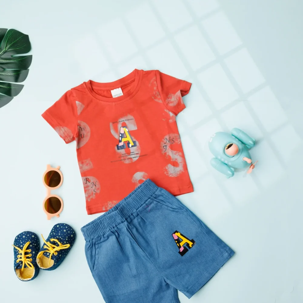 Kids Casual T-Shirt & Shorts 2Pcs Set