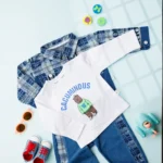 Printed Jacket Inside T-Shirt And Denim Joggers - Image 4