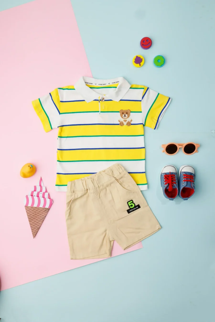 Casual Collar Printed T-Shirt With Shorts - Image 4