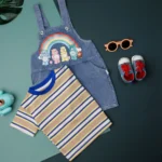 Kid's striped T-Shirt With Dangries - Image 4