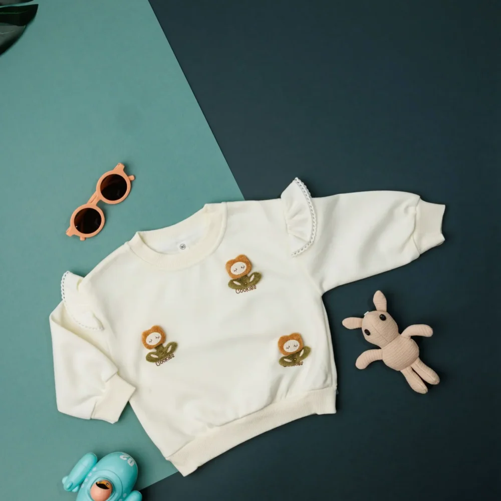 Girls Embellished Puff Sleeve T-Shirt