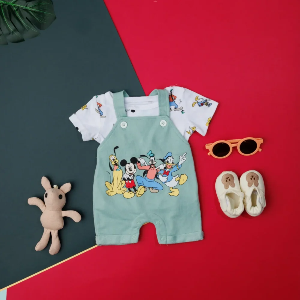 Mickey Mouse & Winnie -Shortall Romper T-Shirt Short