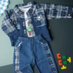 Printed Jacket Inside T-Shirt And Denim Joggers - Image 2