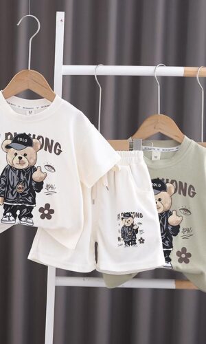 Teddy Printed T-Shirt with Shorts